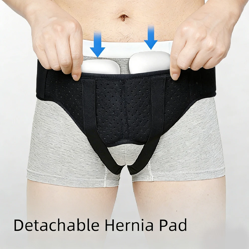 1PCS Hernia Belts for Men， Adjustable Inguinal Hernia Support Belt for Men & Women with 2 Compression Pads，Hernia Support Truss