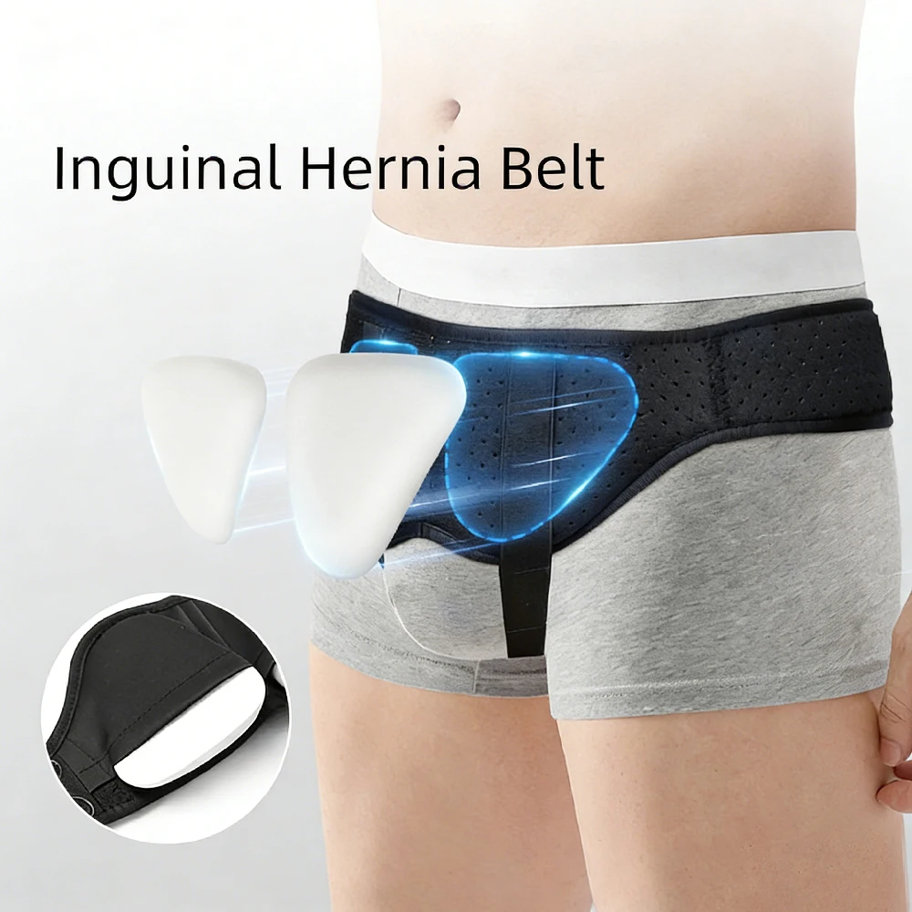 1PCS Hernia Belts for Men， Adjustable Inguinal Hernia Support Belt for Men & Women with 2 Compression Pads，Hernia Support Truss