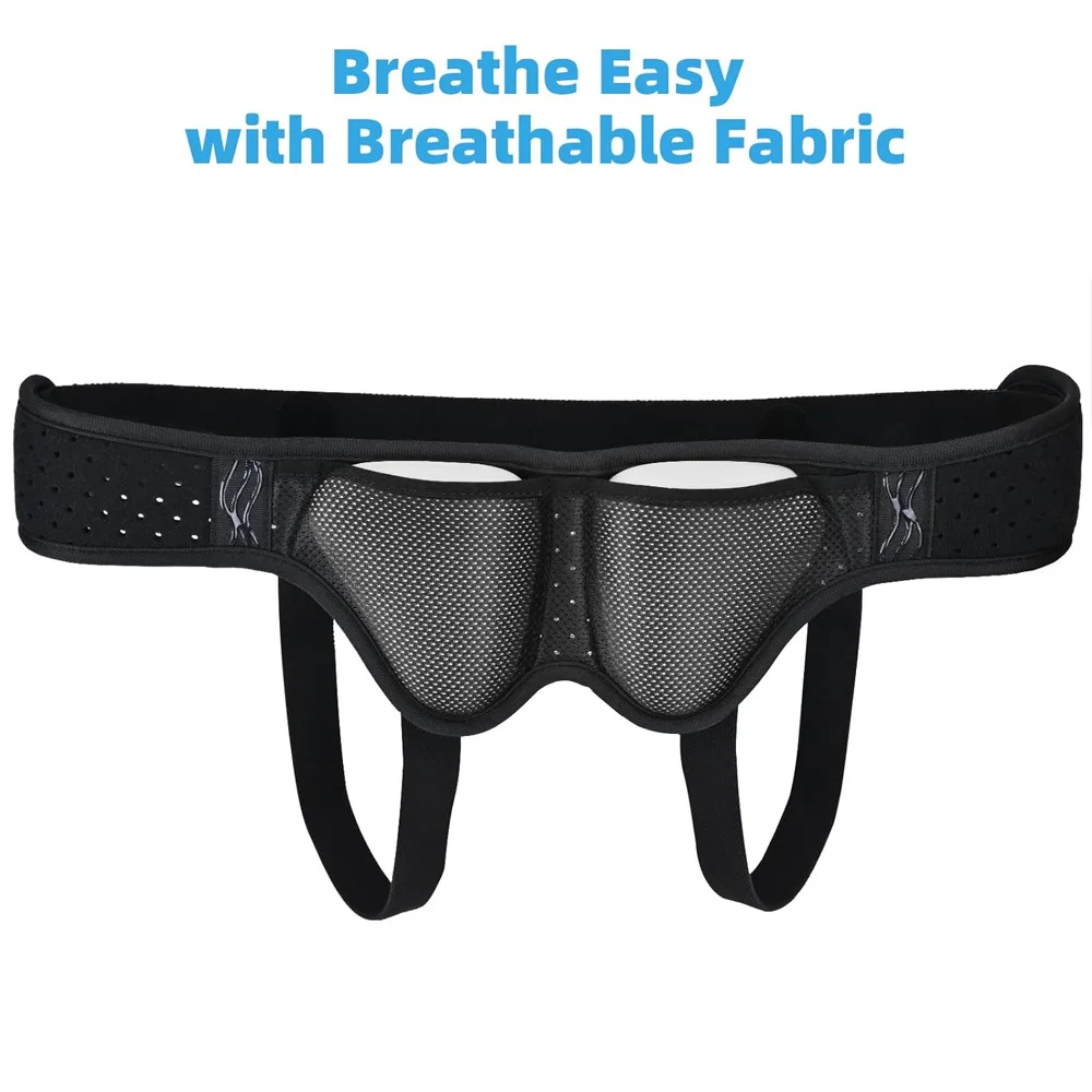 Hernia Belt for Bilateral, Double/Single Inguinal, Groin Hernia Support Truss for Men Women, with 2 Removable Compression Pads