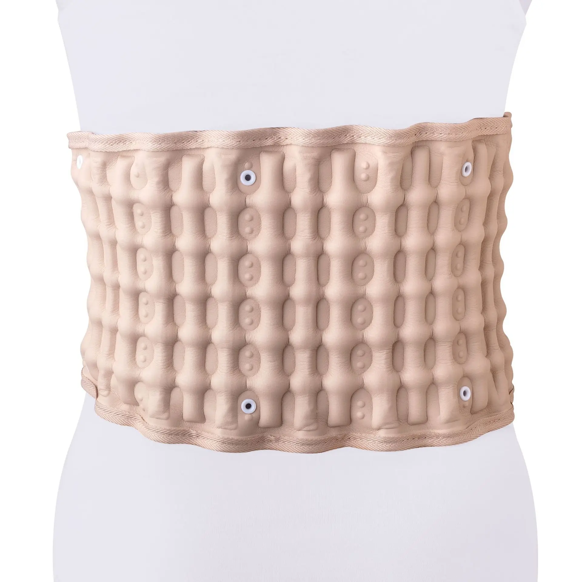 Unisex Inflatable Waist Belt with PU Leather Air Traction Back Support for Low Back Pain Relief Adjustable Adult Protective Gear