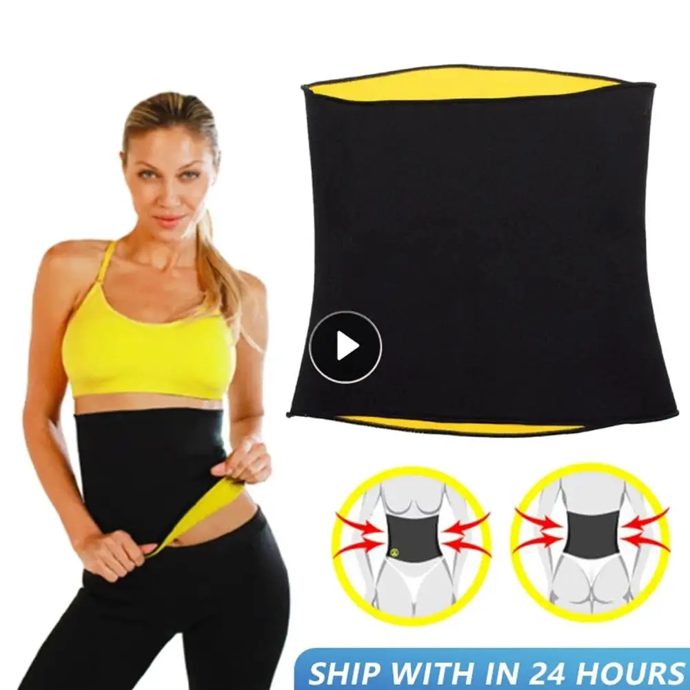 Waist Trimmer Belly Wrap Sport Sweat Band Abdominal Trainer Weight Loss Body Shaper Tummy Control Gym Sweat Belt Slimming Belt