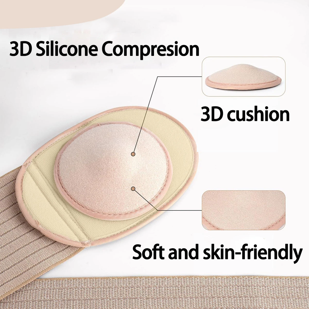 Adult Hernia Belt,Breathable Belly Button Hernia Support Brace With Compression Pad for Small Intestine Gas and Indirect Hernia
