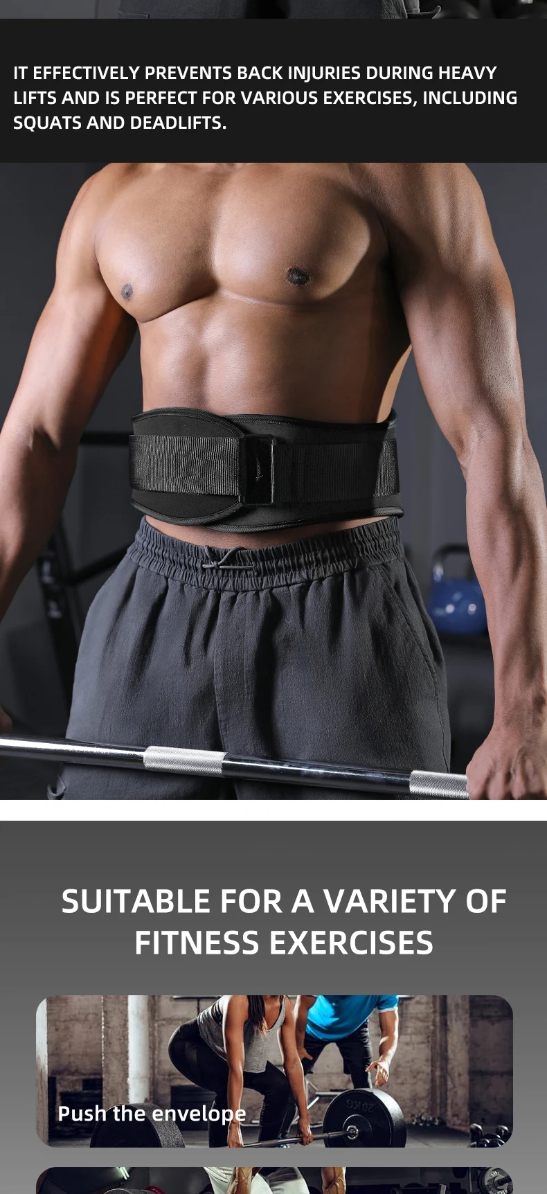 VBOSi 1 Piece Adjustable Weightlifting Belt β Strong Core Support for Gym, Training & Powerlifting