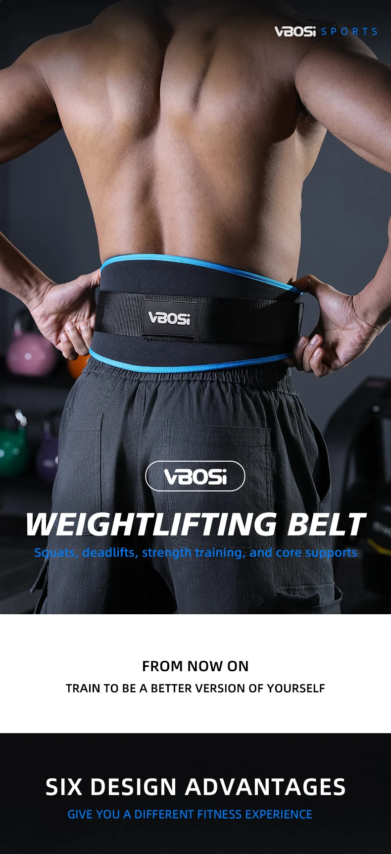 VBOSi 1 Piece Adjustable Weightlifting Belt β Strong Core Support for Gym, Training & Powerlifting