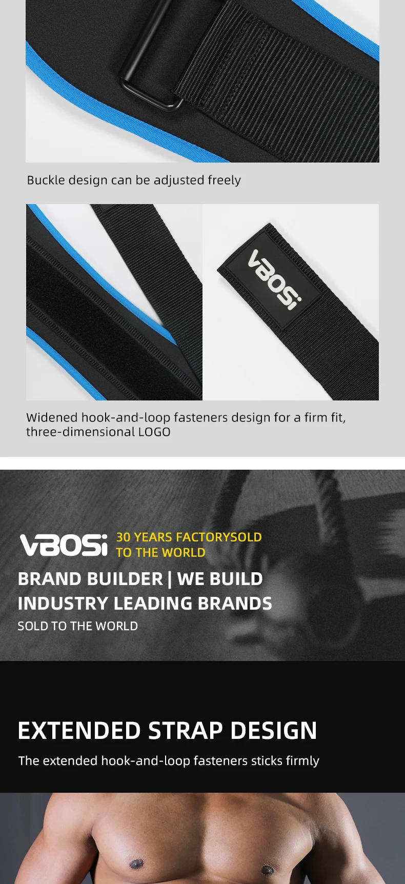 VBOSi 1 Piece Adjustable Weightlifting Belt β Strong Core Support for Gym, Training & Powerlifting