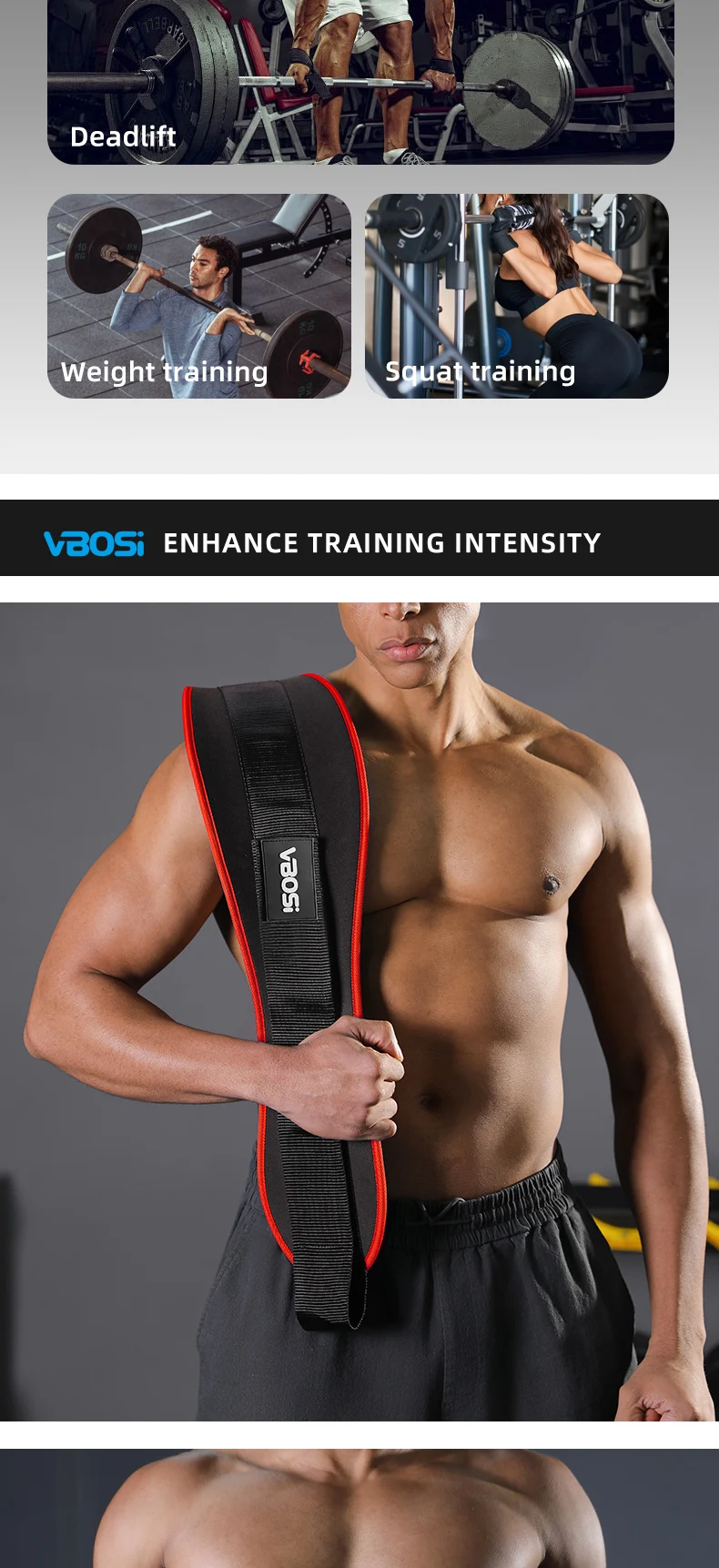VBOSi 1 Piece Adjustable Weightlifting Belt β Strong Core Support for Gym, Training & Powerlifting