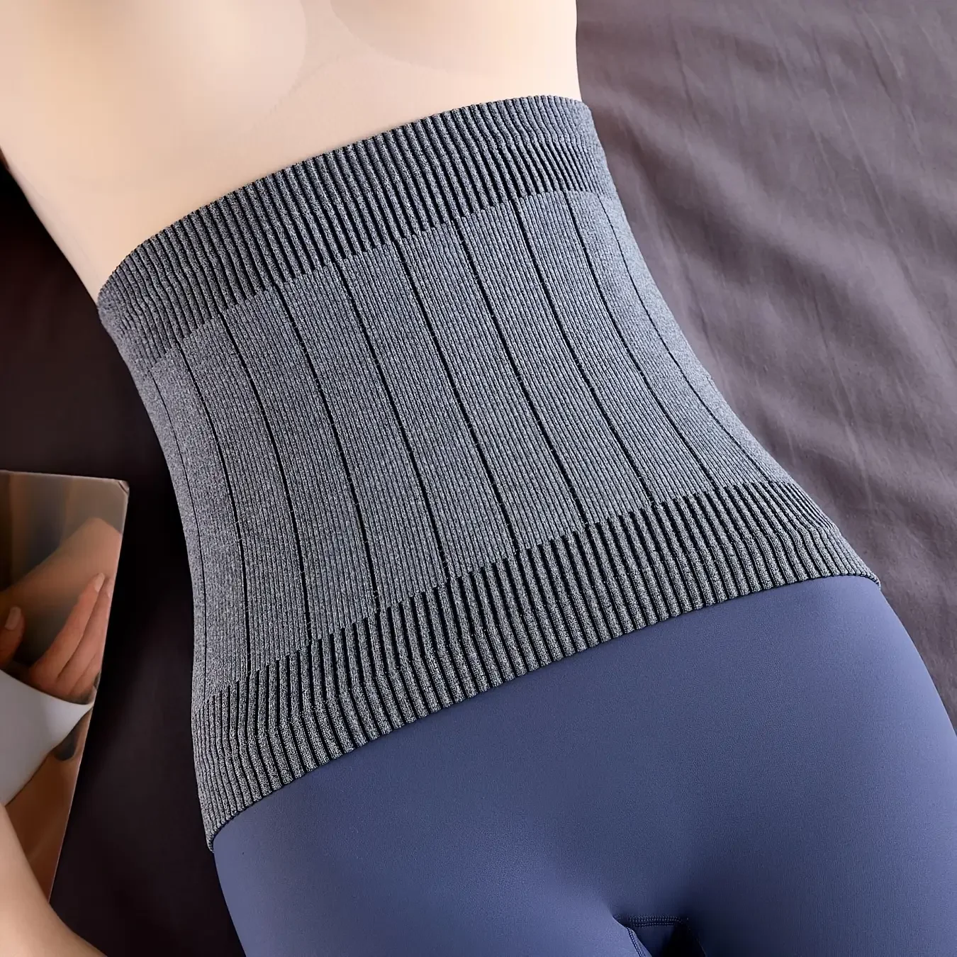 Postpartum Shapewear Waistband, High Elasticity Knitted, Spandex & Nylon Blend, for Abdominal Compression, Back Support, Warmth
