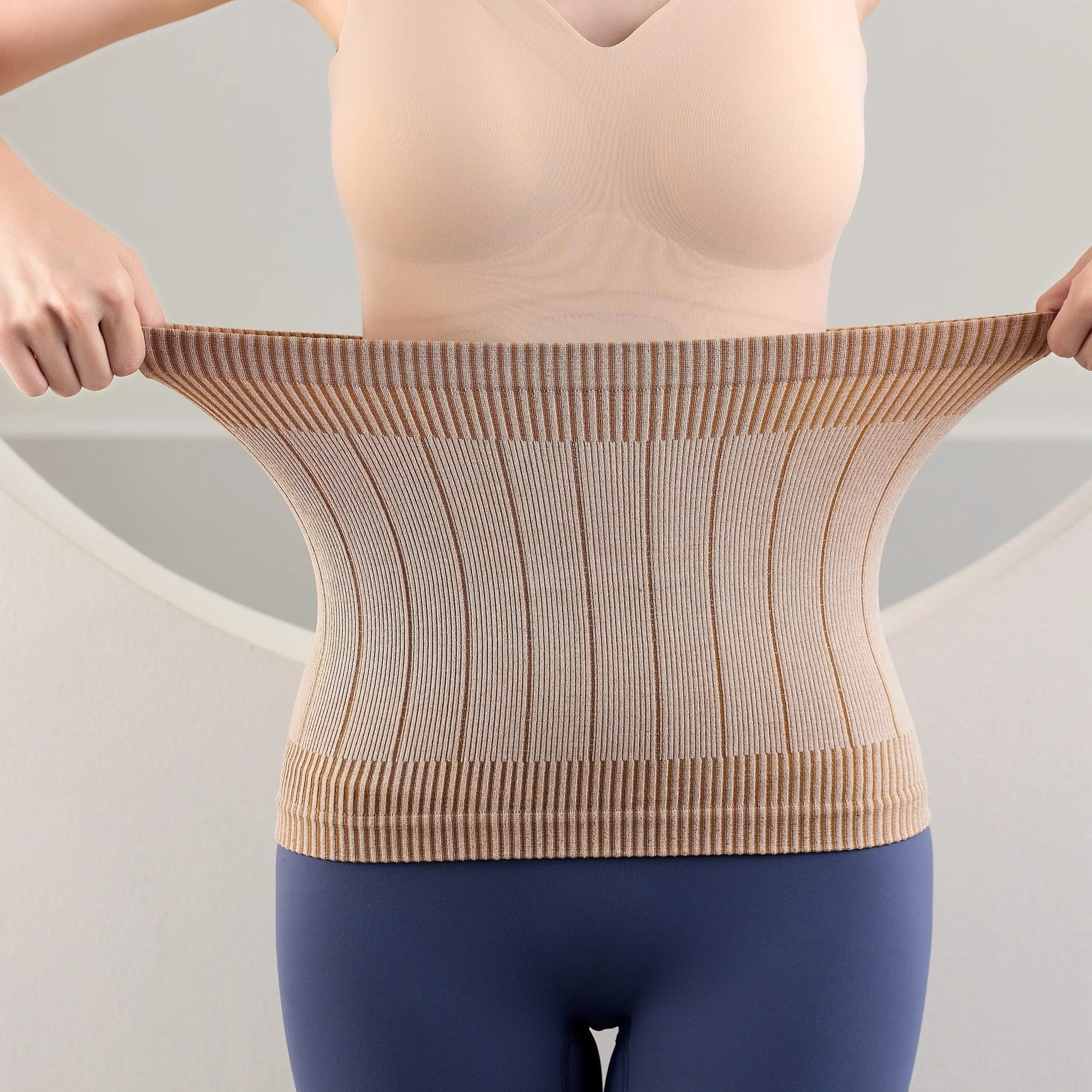 Postpartum Shapewear Waistband, High Elasticity Knitted, Spandex & Nylon Blend, for Abdominal Compression, Back Support, Warmth