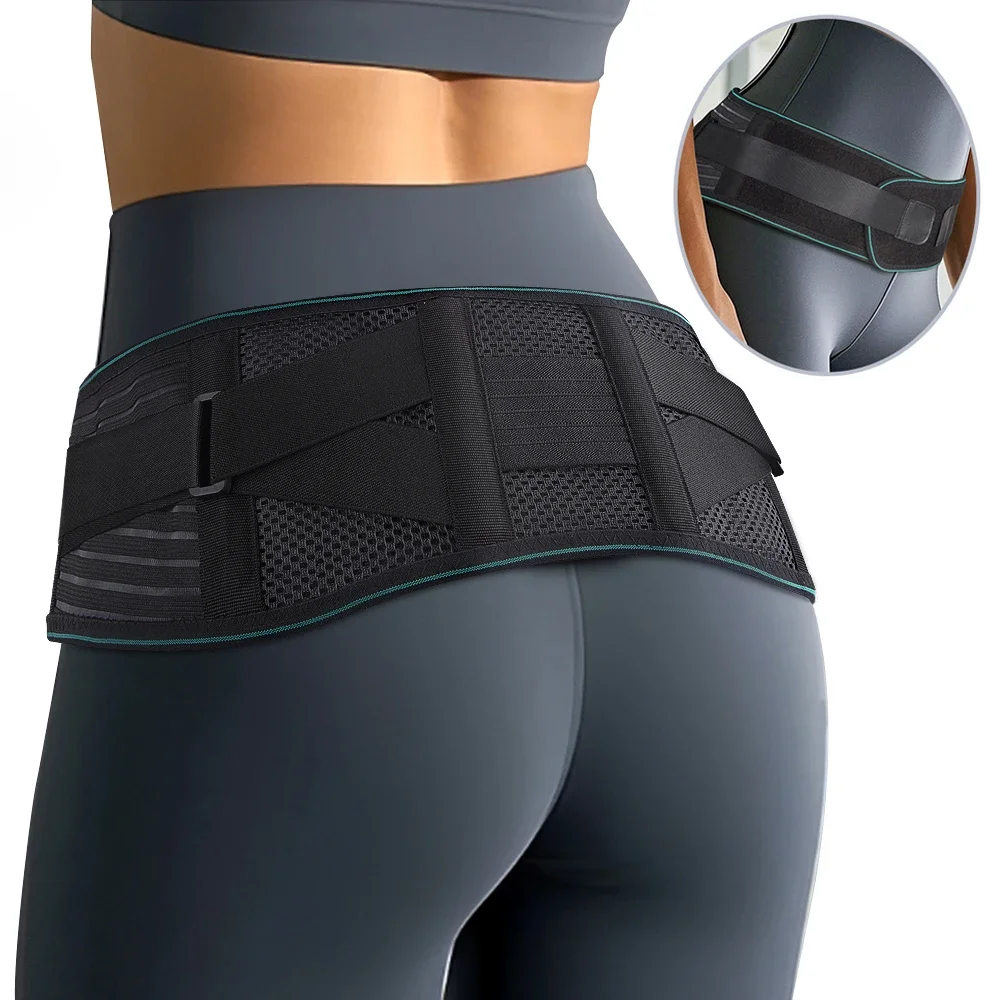 1PCS Lower Back Brace for Pain Relief- Adjustable Lumbar Support Belt with 4 Steel Stays,Breathable & Posture Corrector for Work
