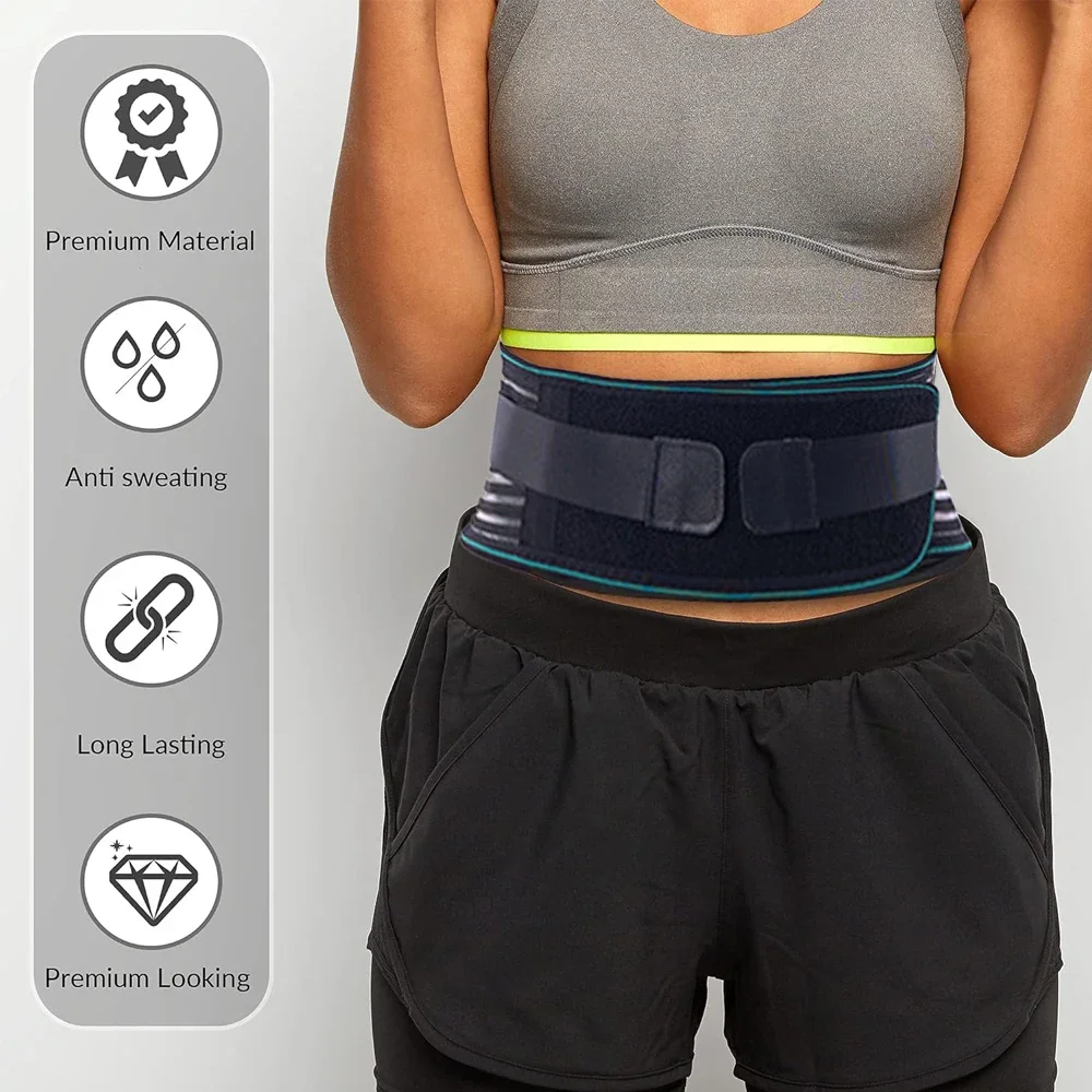 1PCS Lower Back Brace for Pain Relief- Adjustable Lumbar Support Belt with 4 Steel Stays,Breathable & Posture Corrector for Work
