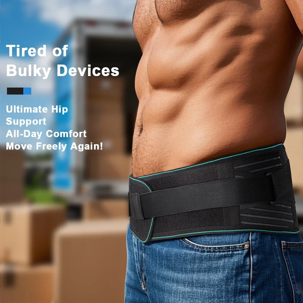 1PCS Lower Back Brace for Pain Relief- Adjustable Lumbar Support Belt with 4 Steel Stays,Breathable & Posture Corrector for Work