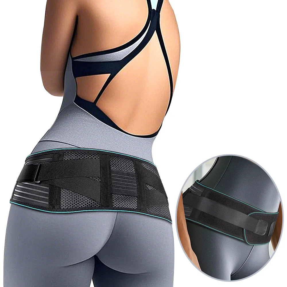 1PCS Lower Back Brace for Pain Relief- Adjustable Lumbar Support Belt with 4 Steel Stays,Breathable & Posture Corrector for Work
