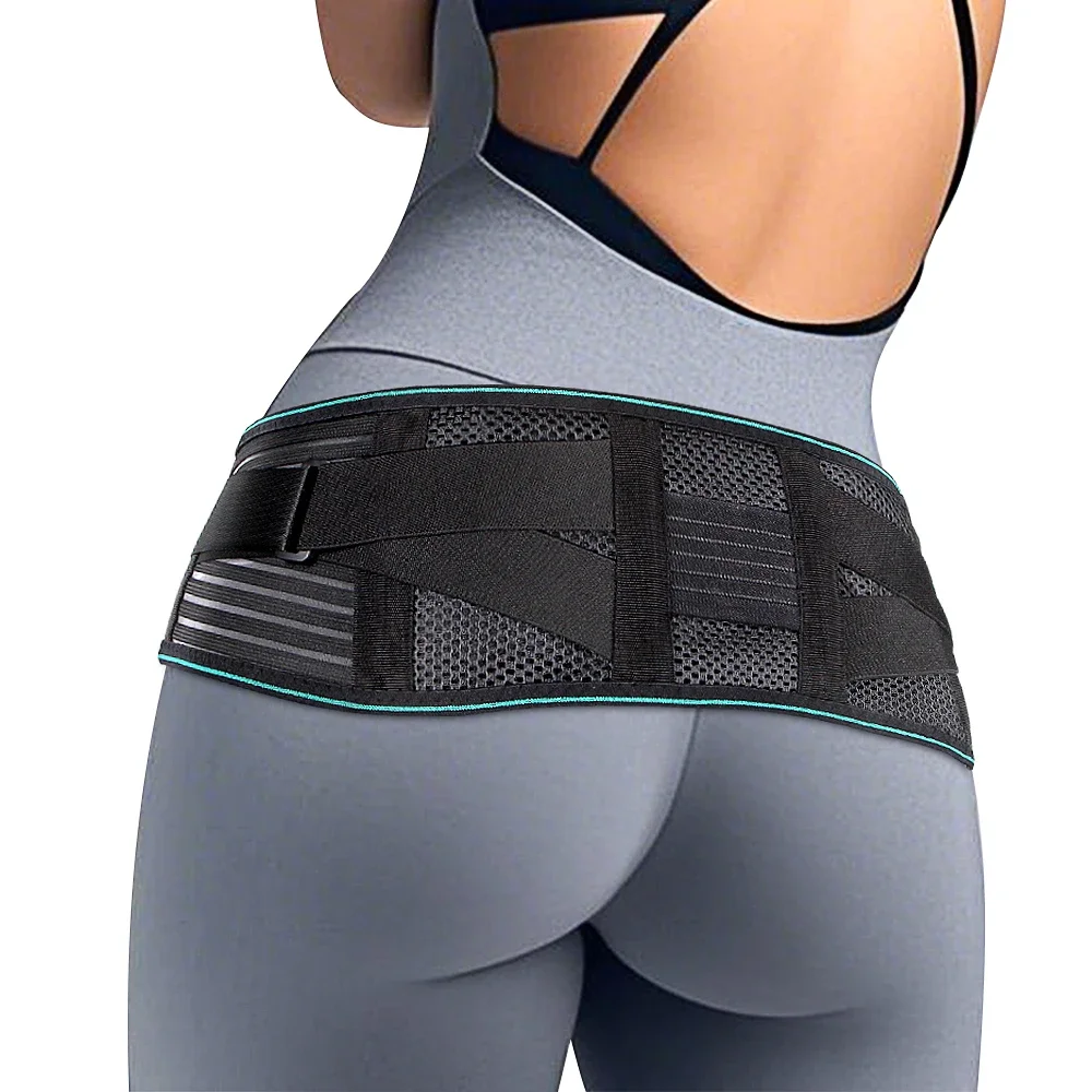 1PCS Lower Back Brace for Pain Relief- Adjustable Lumbar Support Belt with 4 Steel Stays,Breathable & Posture Corrector for Work