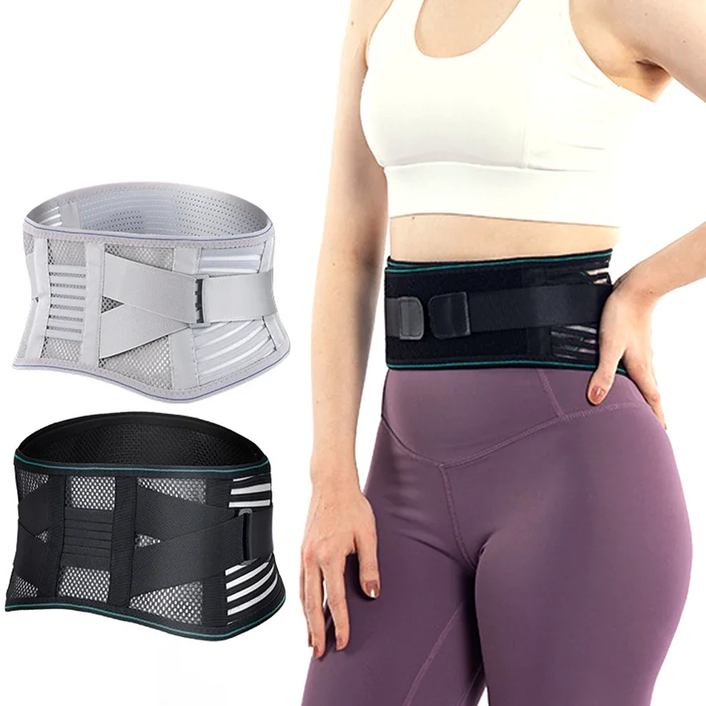 1PCS Lower Back Brace for Pain Relief- Adjustable Lumbar Support Belt with 4 Steel Stays,Breathable & Posture Corrector for Work