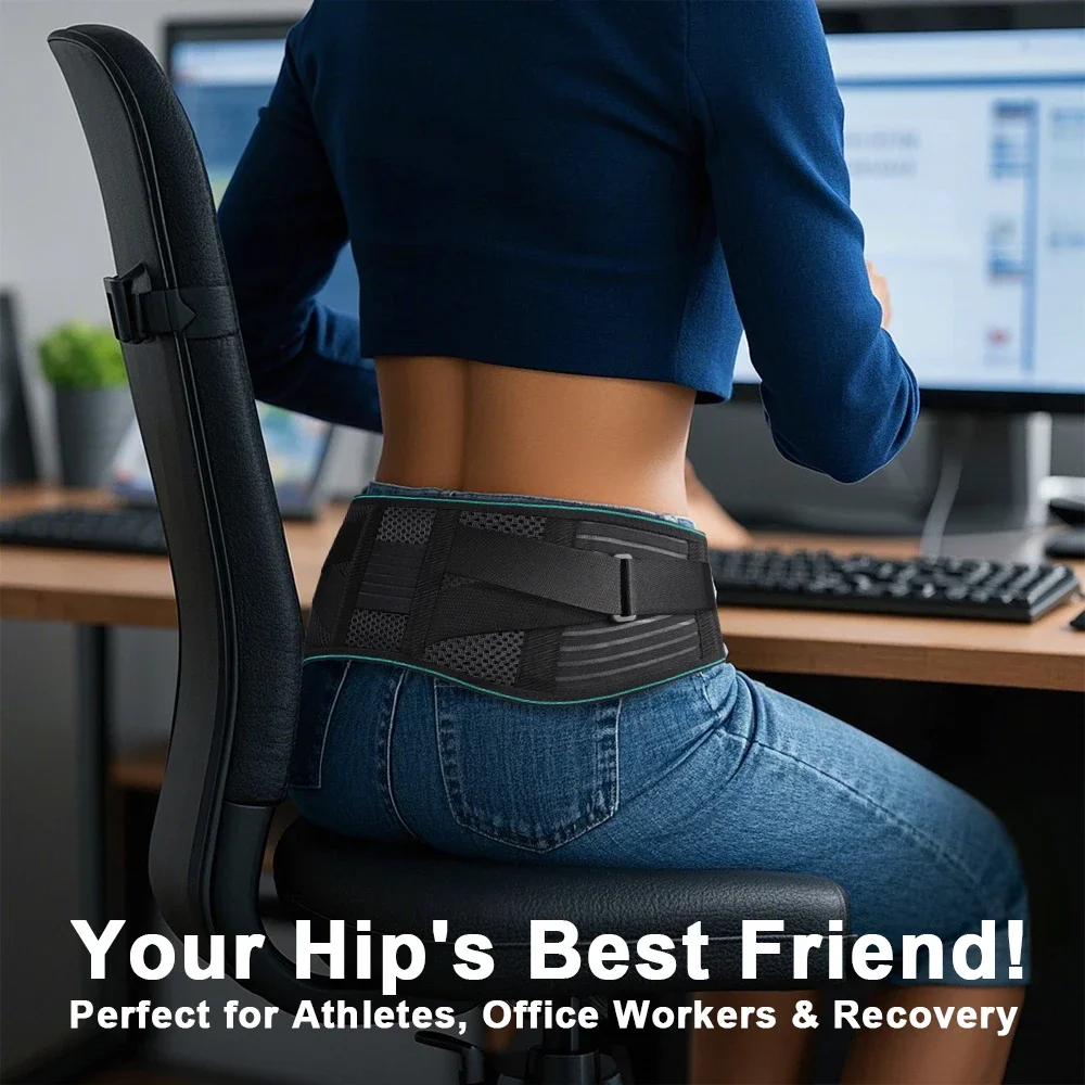 1PCS Lower Back Brace for Pain Relief- Adjustable Lumbar Support Belt with 4 Steel Stays,Breathable & Posture Corrector for Work