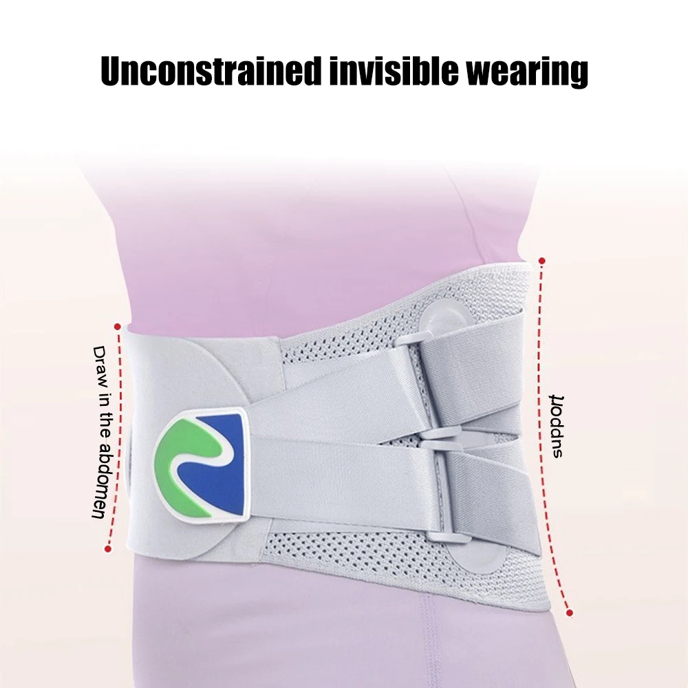 1PCS Adjustable Lumbar Support Belt for Men Women, Breathable Back Support Belt, Waist Brace