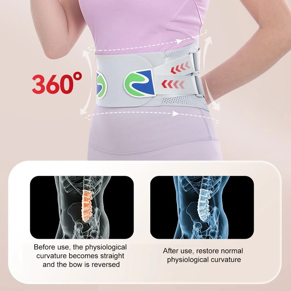 1PCS Adjustable Lumbar Support Belt for Men Women, Breathable Back Support Belt, Waist Brace