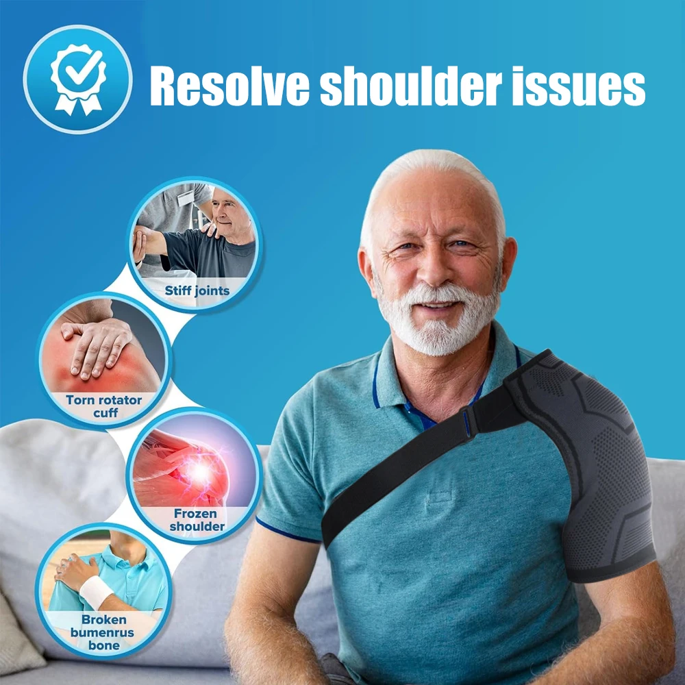 1PCS Premium Shoulder Brace & Arm Sling Support, Adjustable Rotator Cuff Brace for Injury, Tendonitis & Daily Pain Relief