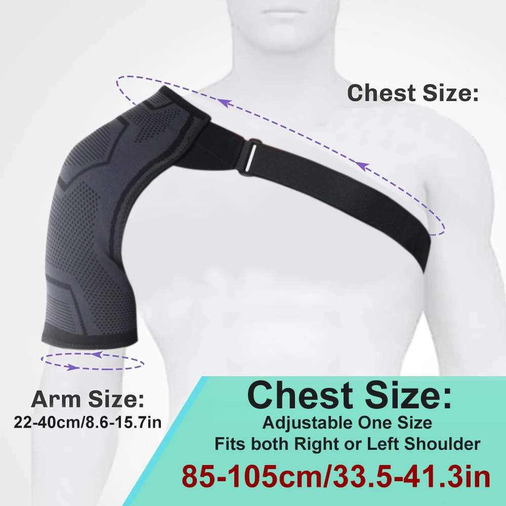 1PCS Premium Shoulder Brace & Arm Sling Support, Adjustable Rotator Cuff Brace for Injury, Tendonitis & Daily Pain Relief