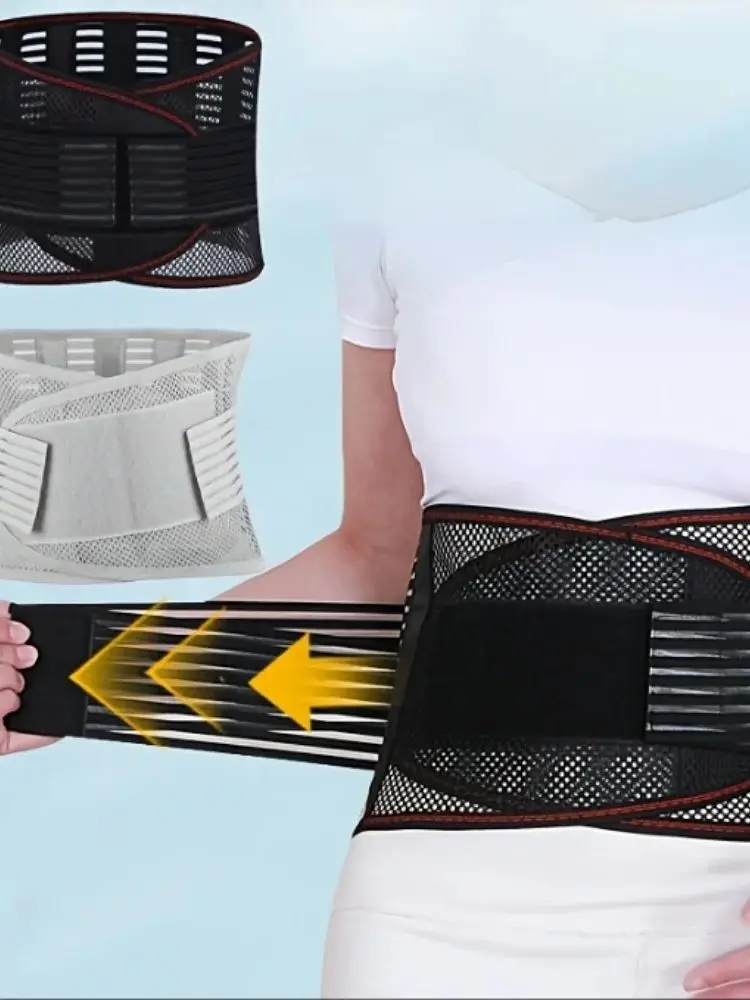 Lumbar Support Belt Anti-Skid Back Braces Waist Belt for Men Women Work Lower Back Pain Relief Spine Lumbar Support Belt