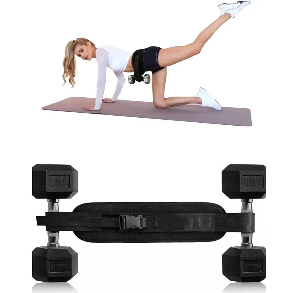 Weight-Bearing Waist Belt Dumbbell Hip Thrust Belt Hip Thrust Weight Lifting Belt Portable Glute Bridge Training Strap Home Gym