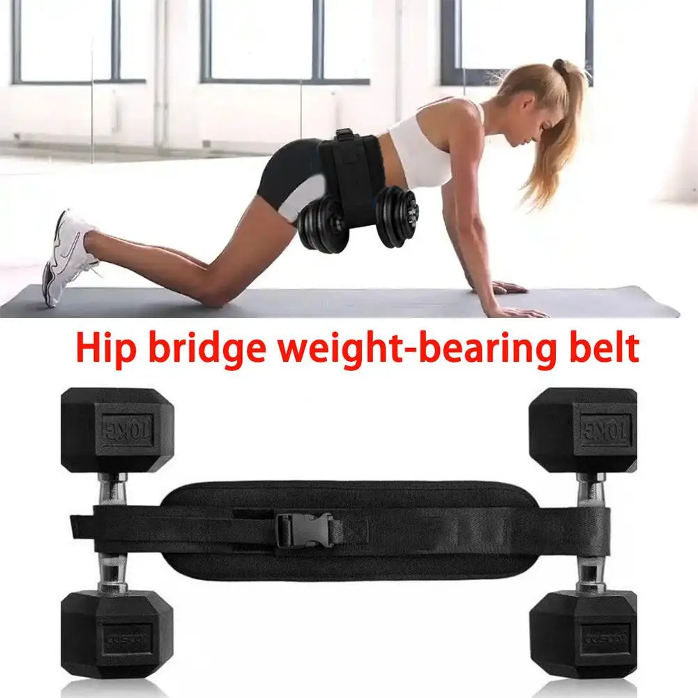 Weight-Bearing Waist Belt Dumbbell Hip Thrust Belt Hip Thrust Weight Lifting Belt Portable Glute Bridge Training Strap Home Gym