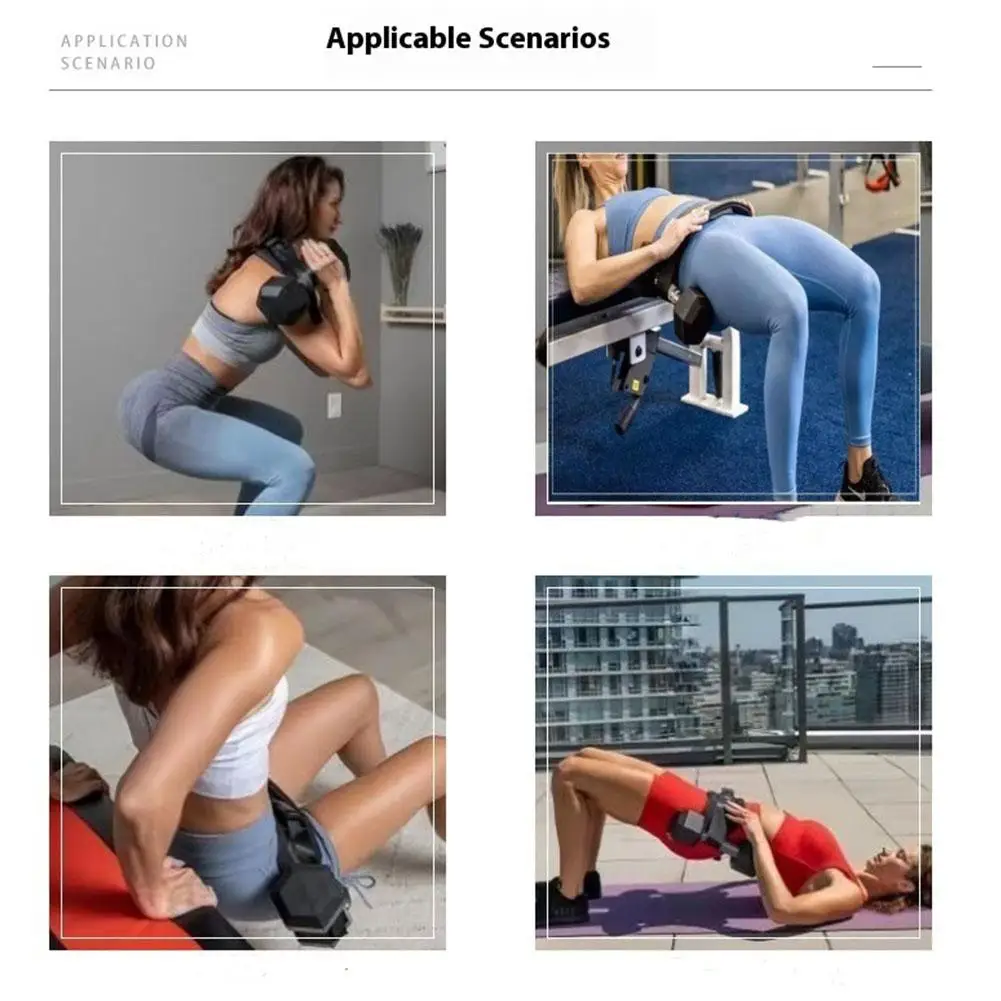 Weight-Bearing Waist Belt Dumbbell Hip Thrust Belt Hip Thrust Weight Lifting Belt Portable Glute Bridge Training Strap Home Gym