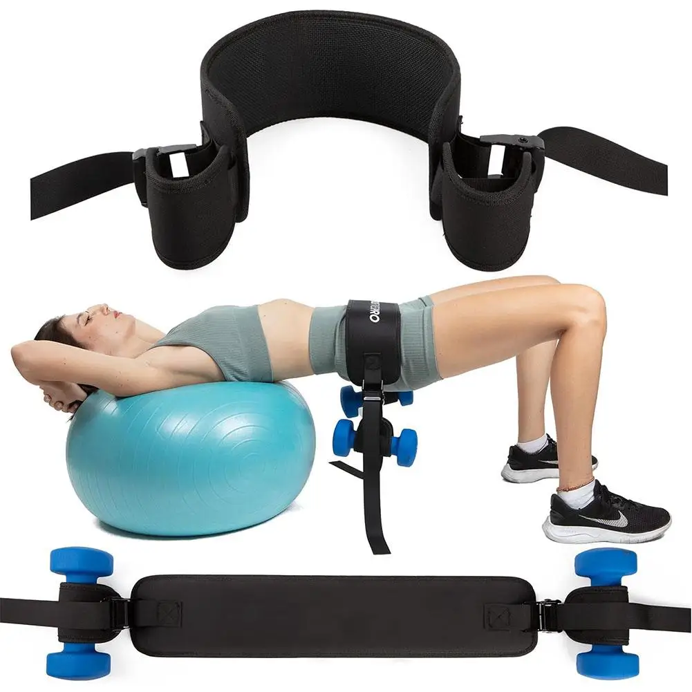 Weight-Bearing Waist Belt Dumbbell Hip Thrust Belt Hip Thrust Weight Lifting Belt Portable Glute Bridge Training Strap Home Gym