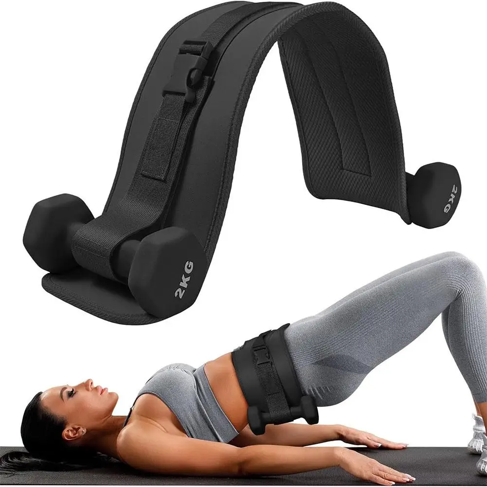 Weight-Bearing Waist Belt Dumbbell Hip Thrust Belt Hip Thrust Weight Lifting Belt Portable Glute Bridge Training Strap Home Gym