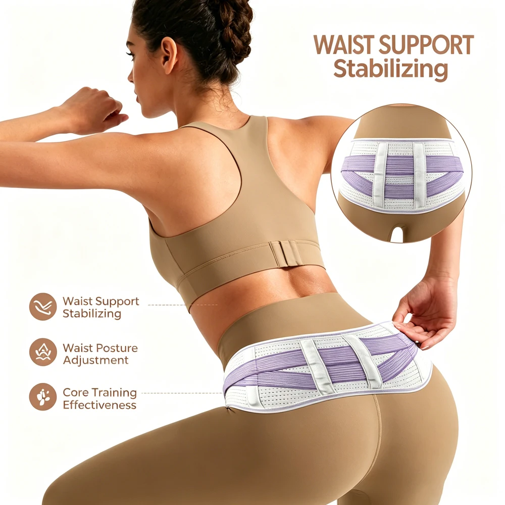 Sacroiliac SI Joint Belt with Dual Tension Straps, Breathable Pelvic Support Brace for Sciatica, Postpartum Recovery & Hip Pain
