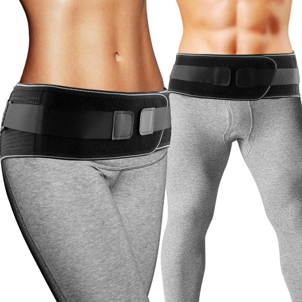Sacroiliac SI Joint Belt with Dual Tension Straps, Breathable Pelvic Support Brace for Sciatica, Postpartum Recovery & Hip Pain