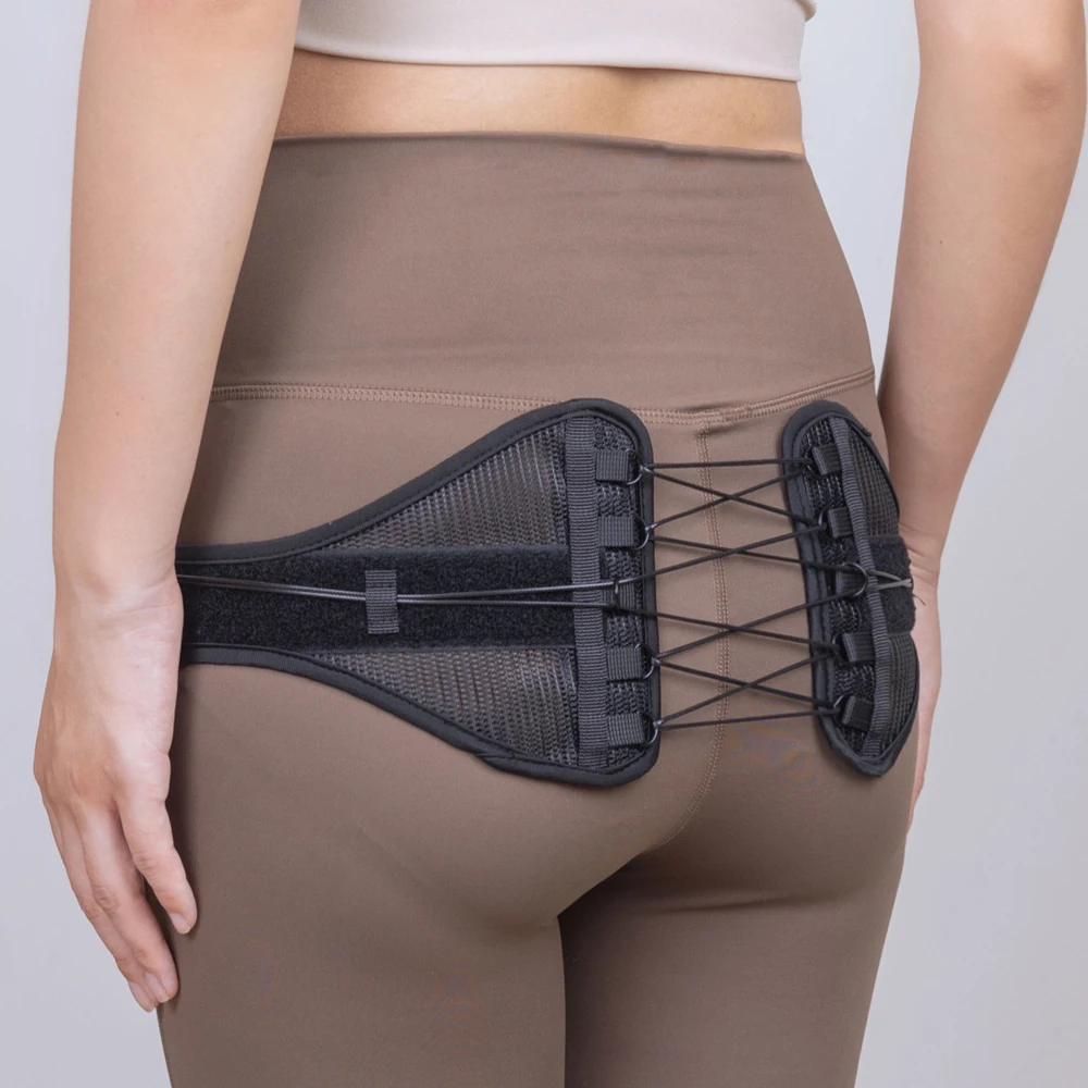 Adjustable Lower Back Brace with Pulley System - Lumbar Back Support Belt for Men Women - Compression to Relieve Lower Back Pain
