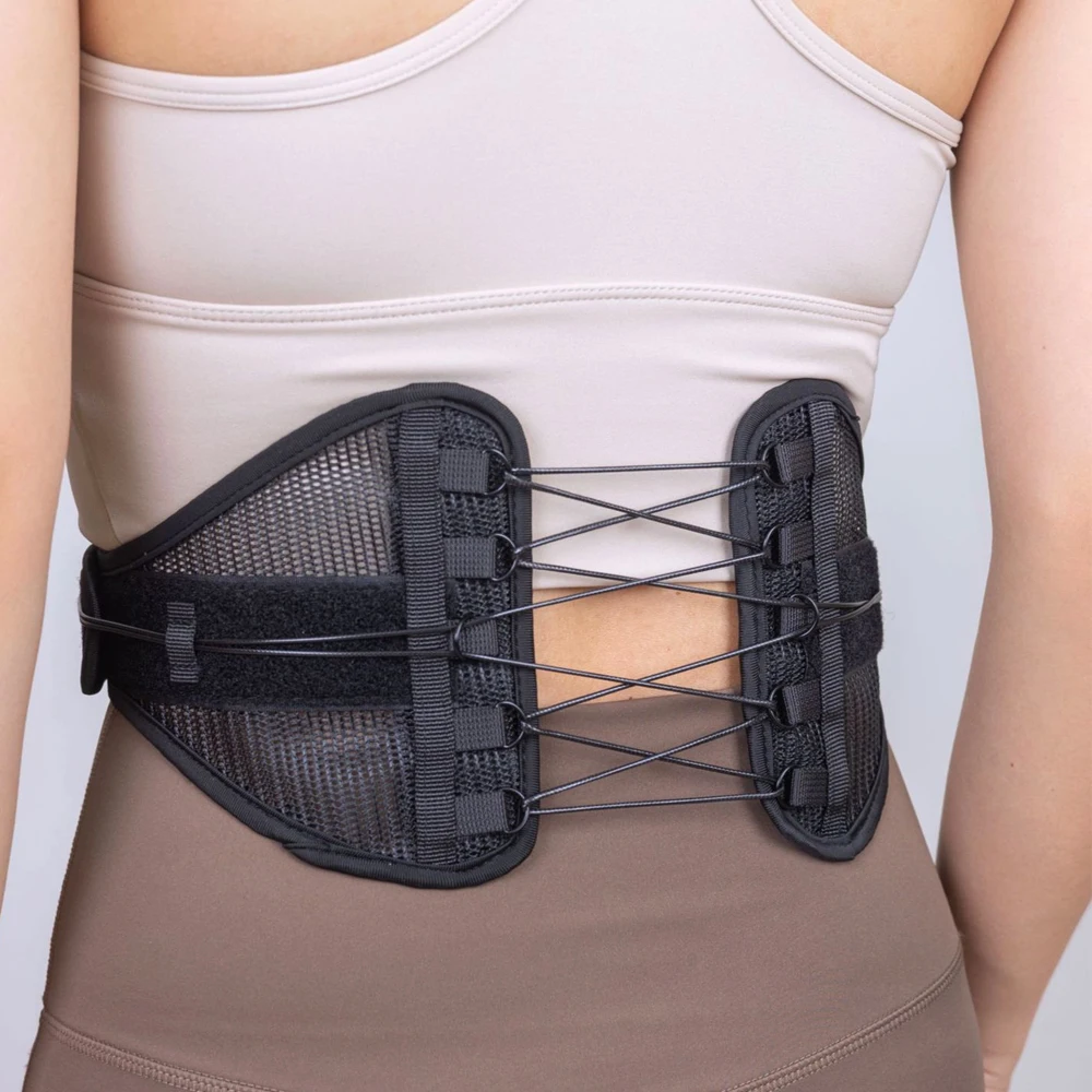 Adjustable Lower Back Brace with Pulley System - Lumbar Back Support Belt for Men Women - Compression to Relieve Lower Back Pain