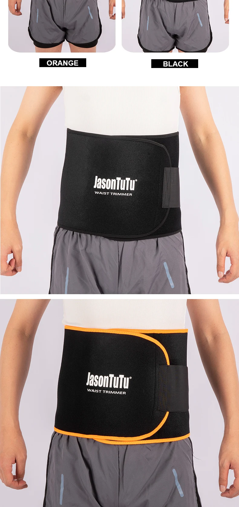 JASONTUTU Waist Trimmer Belt Slim Men Body Shaper Cinchers Tummy Control Neoprene Sweat Wrap for Stomach and Back Lumbar Support