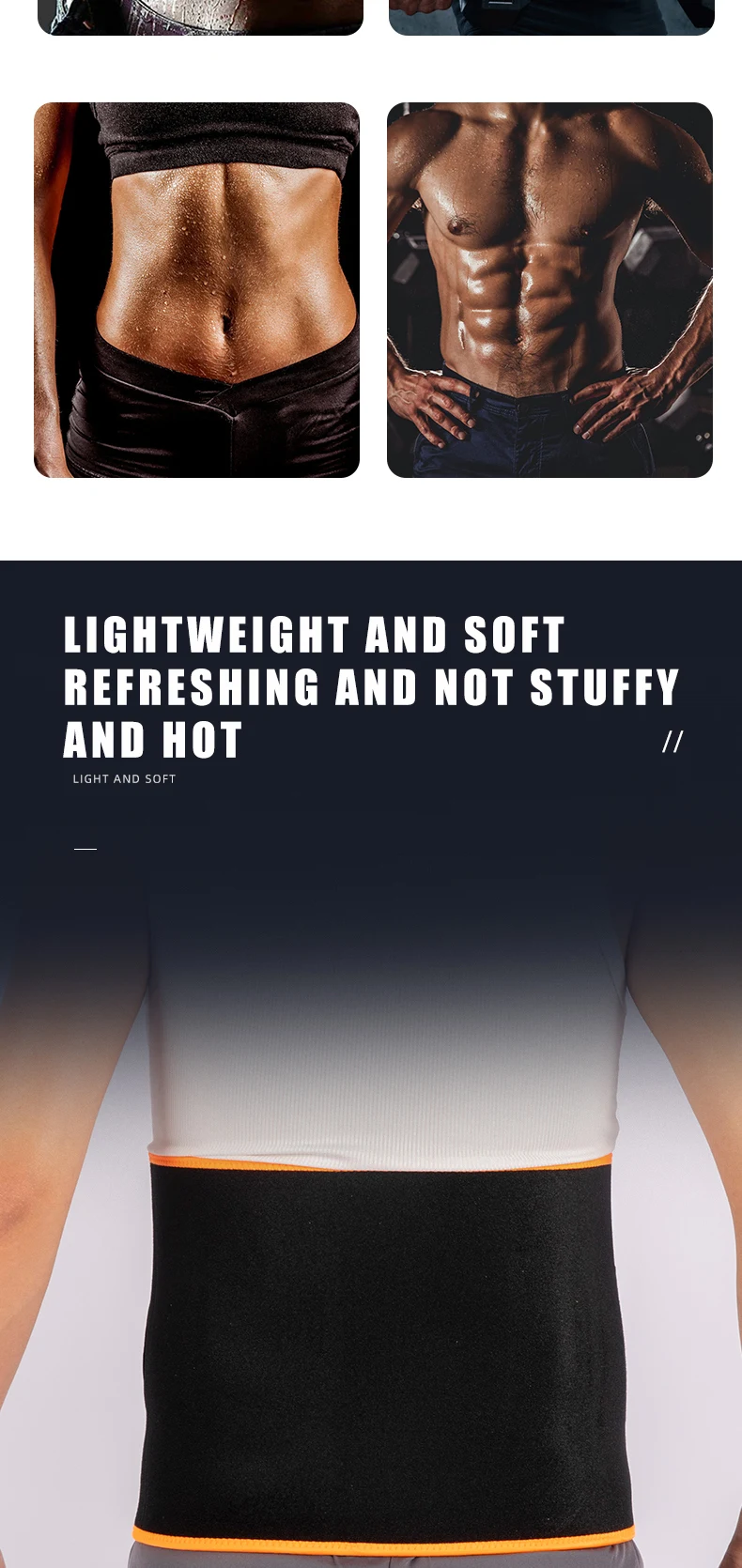 JASONTUTU Waist Trimmer Belt Slim Men Body Shaper Cinchers Tummy Control Neoprene Sweat Wrap for Stomach and Back Lumbar Support
