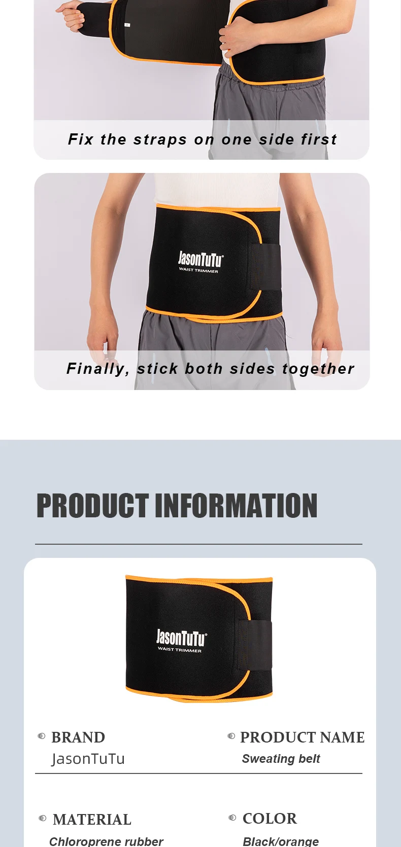 JASONTUTU Waist Trimmer Belt Slim Men Body Shaper Cinchers Tummy Control Neoprene Sweat Wrap for Stomach and Back Lumbar Support