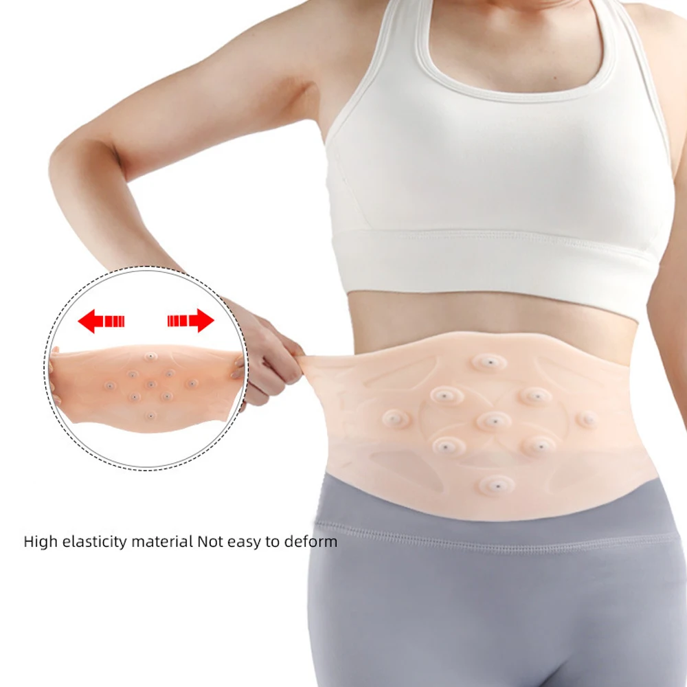 Magnetic Therapy Back Brace for Lower Back, Gel Waist Support Braces Waterproof Magnetic SEBS Protector Elastic Waist Sleeves