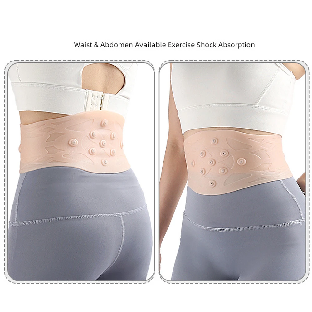 Magnetic Therapy Back Brace for Lower Back, Gel Waist Support Braces Waterproof Magnetic SEBS Protector Elastic Waist Sleeves