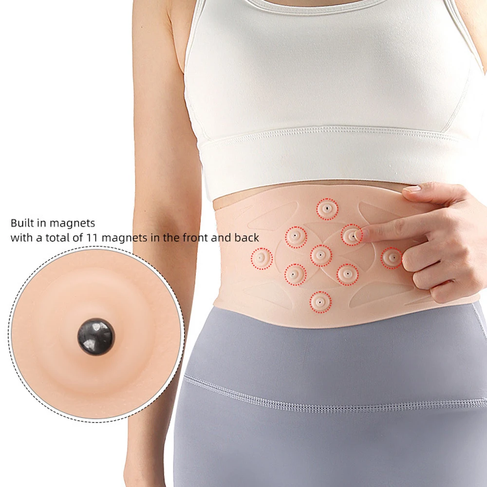 Magnetic Therapy Back Brace for Lower Back, Gel Waist Support Braces Waterproof Magnetic SEBS Protector Elastic Waist Sleeves