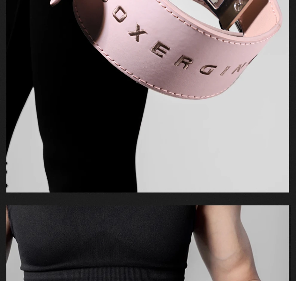 Weight Lifting Belt For Women 10cm Width Gym Fitness Squats Belt Back Support Powerlifting, Cross Training, Workout Belt Pink