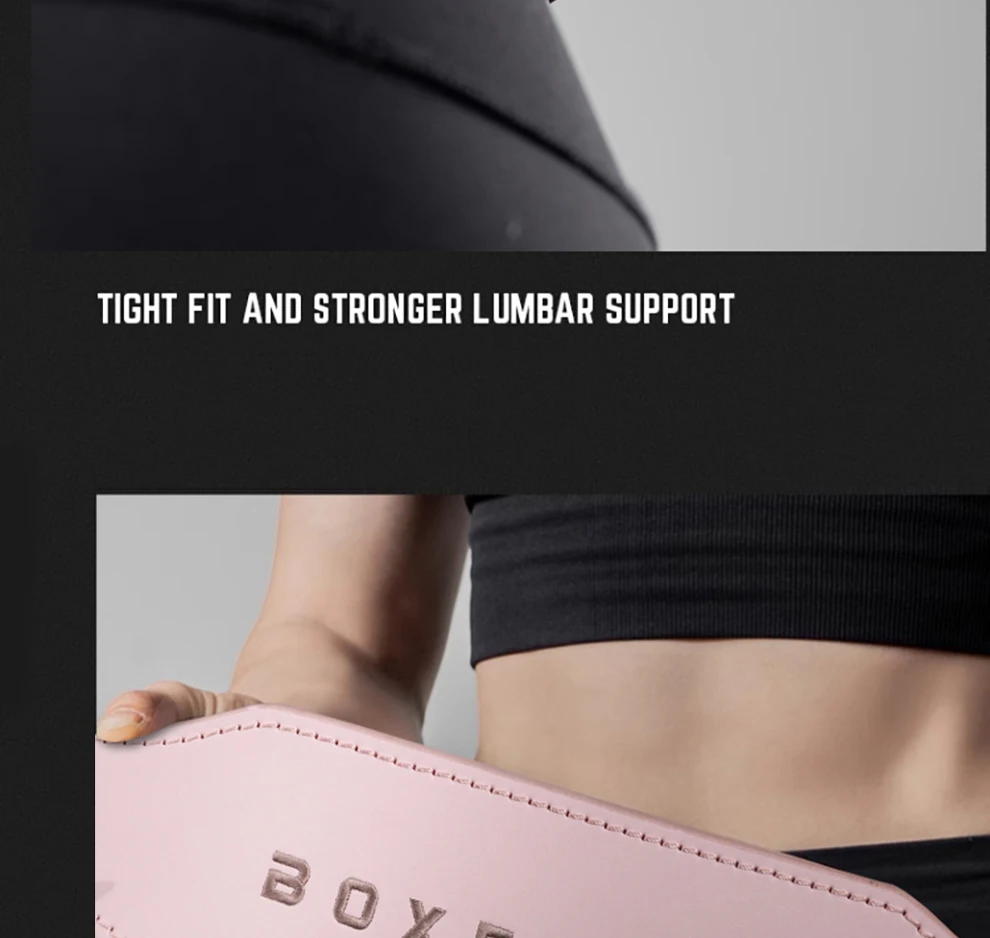 Weight Lifting Belt For Women 10cm Width Gym Fitness Squats Belt Back Support Powerlifting, Cross Training, Workout Belt Pink