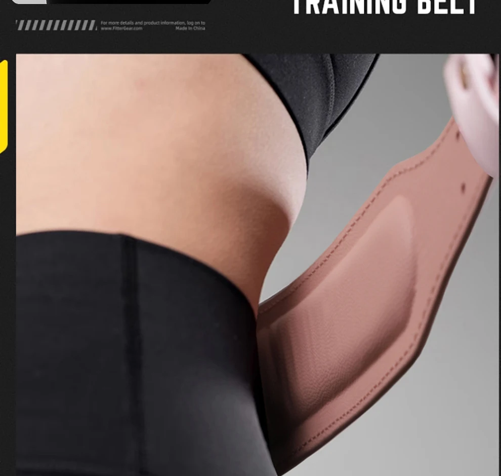 Weight Lifting Belt For Women 10cm Width Gym Fitness Squats Belt Back Support Powerlifting, Cross Training, Workout Belt Pink