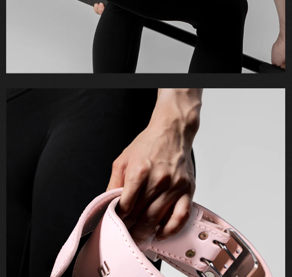 Weight Lifting Belt For Women 10cm Width Gym Fitness Squats Belt Back Support Powerlifting, Cross Training, Workout Belt Pink