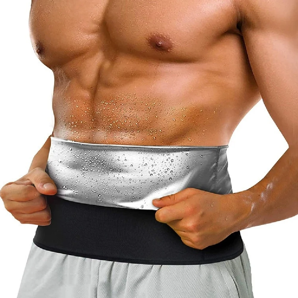1PCS Men's Waist Trimmer Sauna Belt, Neoprene-Free Waist Cincher, Sweat Slimming Workout Shaper Belt for Belly Fat
