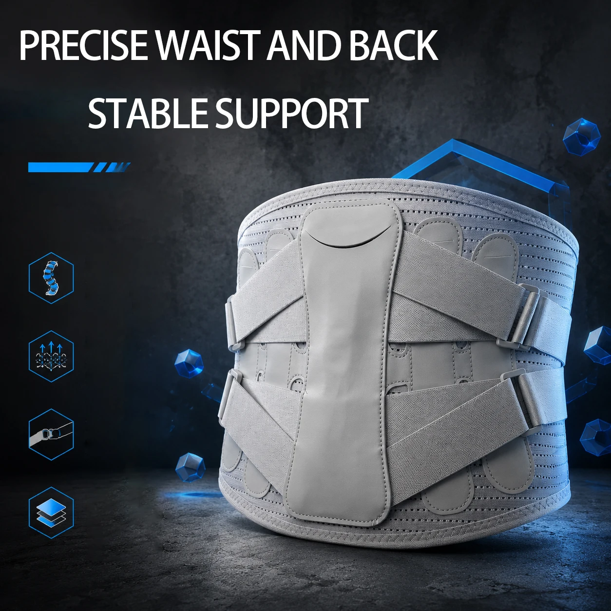 Adjustable Lumbar Support Belt Breathable Back Brace For Gym Weightlifting Workout And Daily Office Sitting Relief
