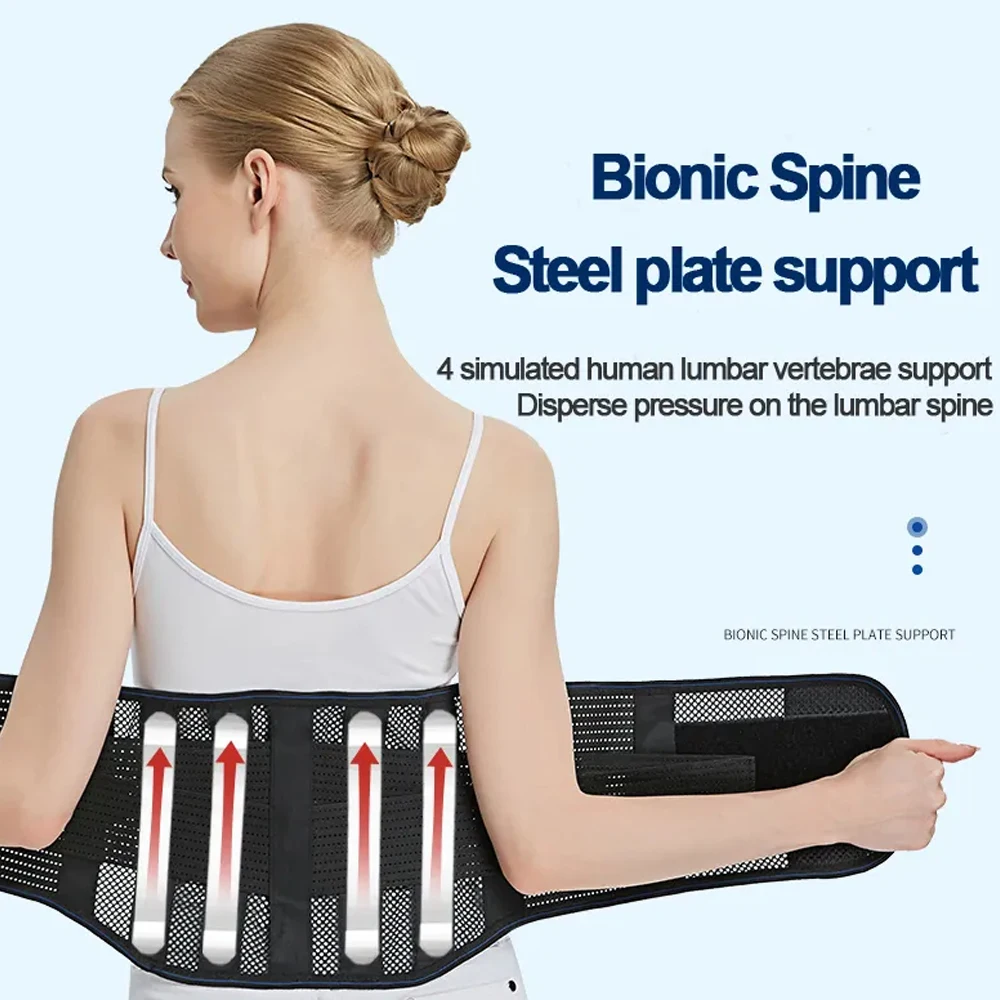 1PCS Lumbar Support Belt with Lumbar Pad,Ergonomic Breathable 3D Knit Back Brace for Lower Back Pain Relief & Sciatica Men Women
