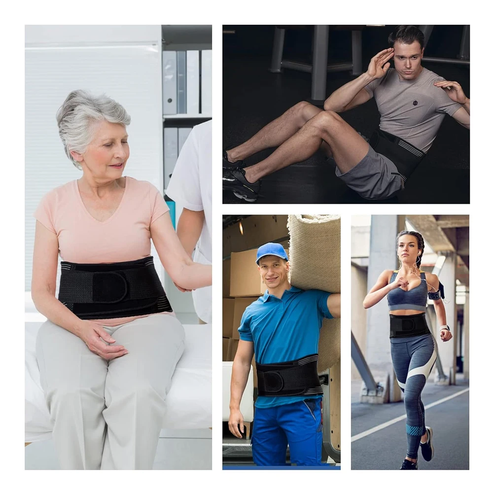 1PCS Lumbar Support Belt with Lumbar Pad,Ergonomic Breathable 3D Knit Back Brace for Lower Back Pain Relief & Sciatica Men Women