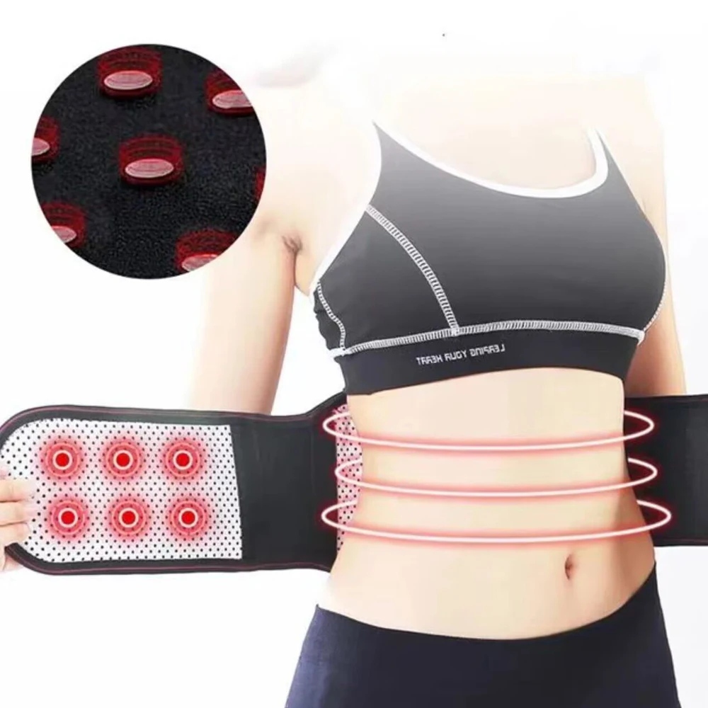 Heating Waist Belt with Magnetic Therapy, Self-Heating Lumbar Support for Lower Back Pain Relief, Herniated Disc, Men & Women