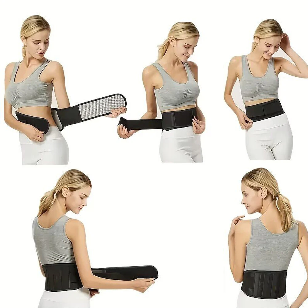 Heating Waist Belt with Magnetic Therapy, Self-Heating Lumbar Support for Lower Back Pain Relief, Herniated Disc, Men & Women