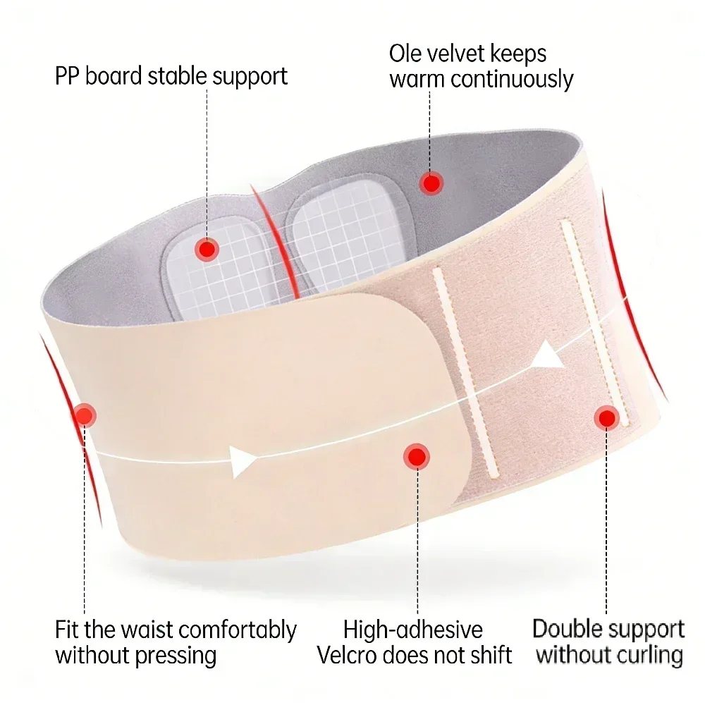 1pc Breathable Adjustable Lumbar Support Belt, Men Women Waist Back Brace for Lower Back Pain and Sciatica Relief